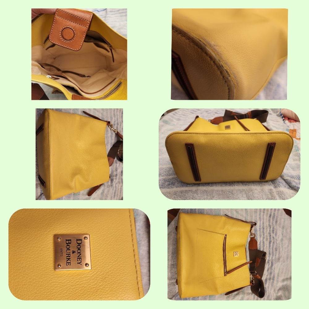 Dooney and Burke yellow leather purse